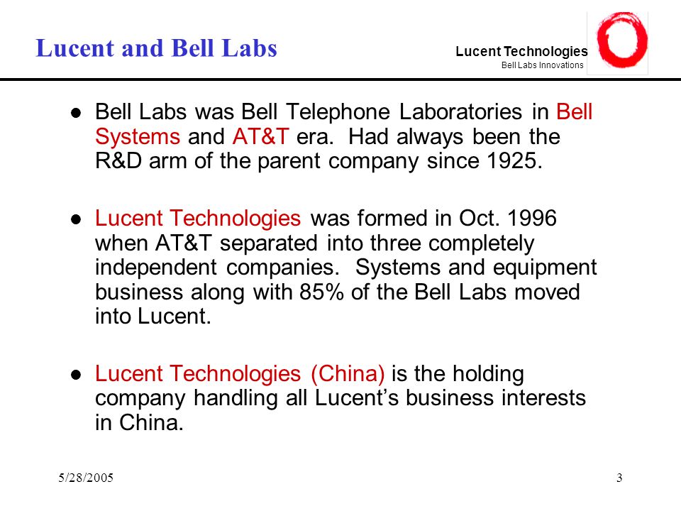 A look at lucent technologies bell labs innovations